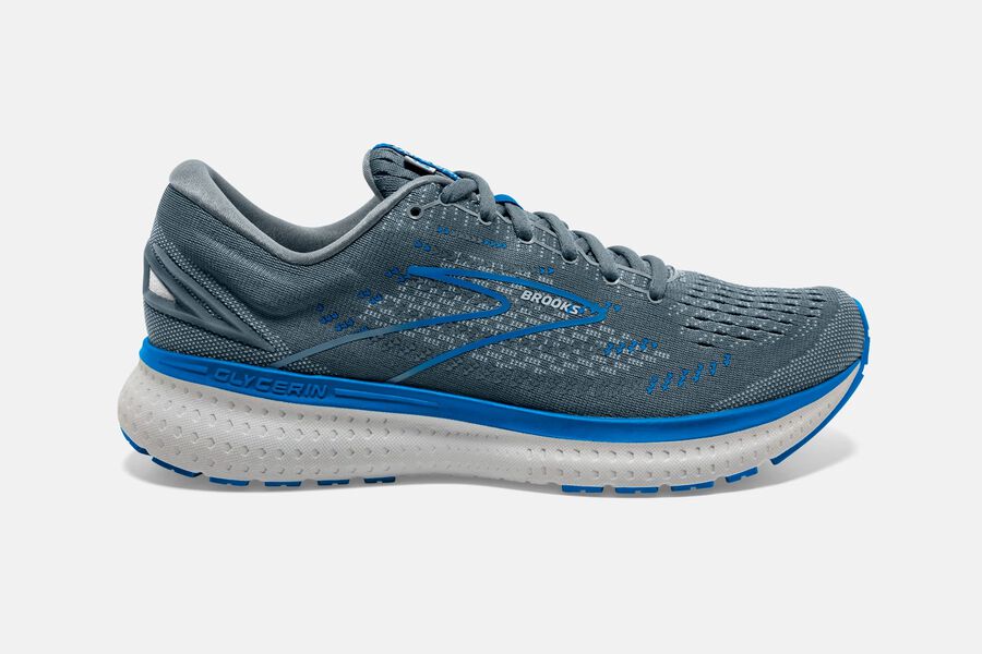 Brooks Glycerin 19 Road Running Shoes - Mens - Grey/Blue - IB2037614